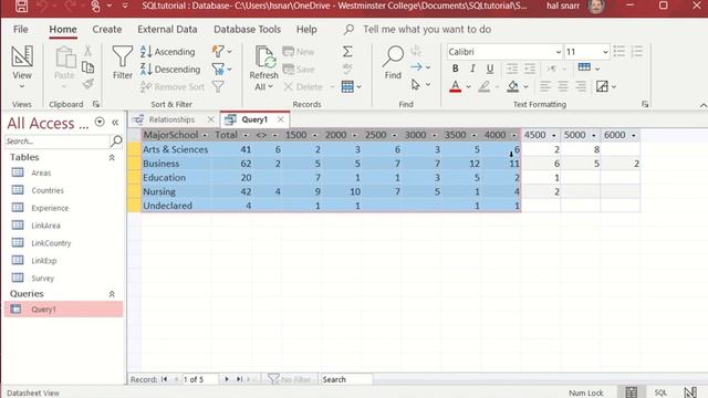 Using Microsoft Access to learn SQL (video 1) смотреть онлайн
