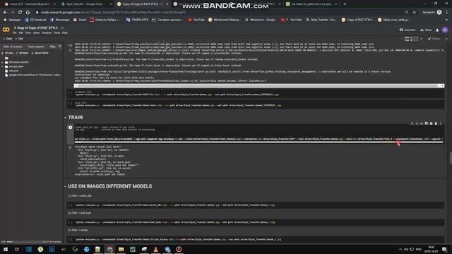 шаг 2 обучение модели. Fast style transfe tensorflow training model смотреть онлайн