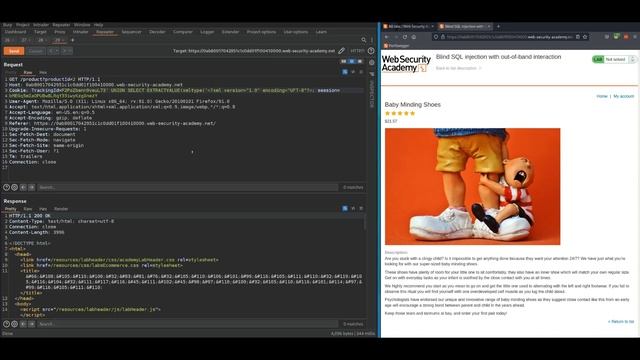 Blind SQL injection with out of band interaction смотреть онлайн