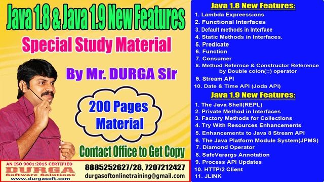DURGA Sir Java 8 & Java 9 Study Material смотреть онлайн