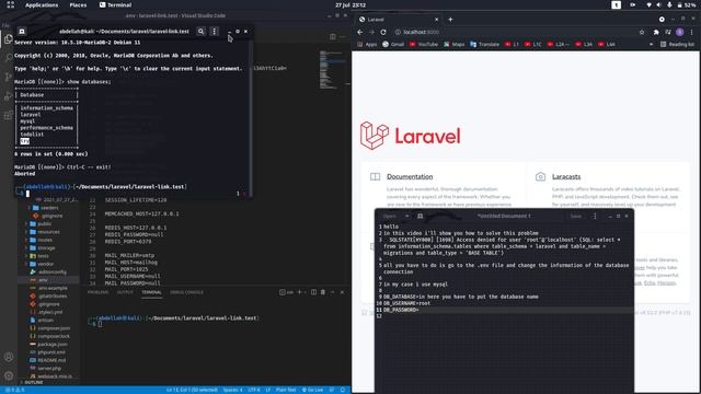 fix the problem of php artisan migrate | Access denied for user 'root'@'localhost' смотреть онлайн