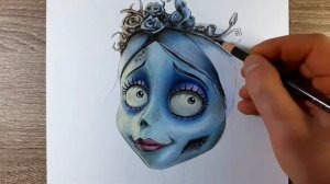 Рисую м/ф «Труп невесты» на праздник Хэллоуин /// Drawing «Corpse Bride» for Helloween holiday.