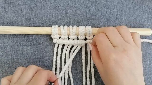 Макраме для начинающих | Горизонтальный репсовый узел | Брида | DIY | Macrame Tutorial смотреть онлайн