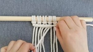 Макраме для начинающих | Горизонтальный репсовый узел | Брида |  DIY | Macrame  Tutorial