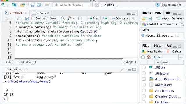 use ifelse() function in R to create dummy variables and categorical variables смотреть онлайн