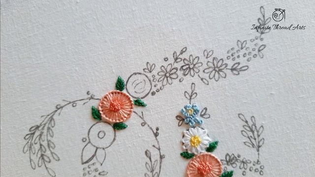Alphabet Embroidery Pattern | Floral Letter "F" embroidery | Letter Hand Embroidery смотреть онлайн