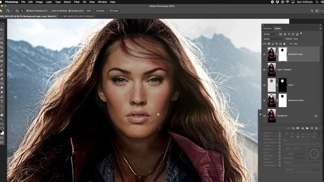 Megan Fox and Elizabeth Olsen Scarlet Witch face swap Photoshop Tutorial: смотреть онлайн