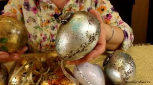 Пасхальный декупаж Игры с поталью_