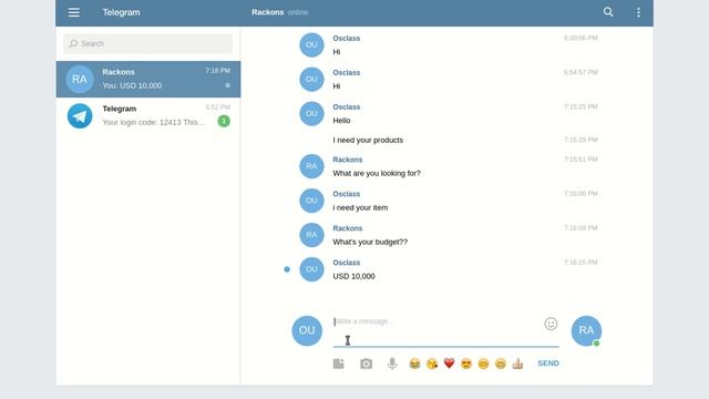Telegram Chat Plugin for Osclass - Rackons - Seller Buyer Chat Osclass Plugin #osclass #rackons смотреть онлайн