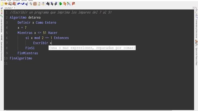 Escribir un programa que imprima los impares del 7 al 51 смотреть онлайн