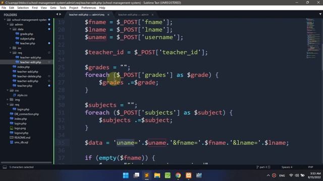 How to Make School Management System Using PHP & MYSQL database Part 4 смотреть онлайн