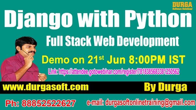 Web Development DJANGO with PYTHON Online Training in DURGASOFT смотреть онлайн