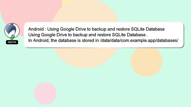 Android : Using Google Drive to backup and restore SQLite Database смотреть онлайн