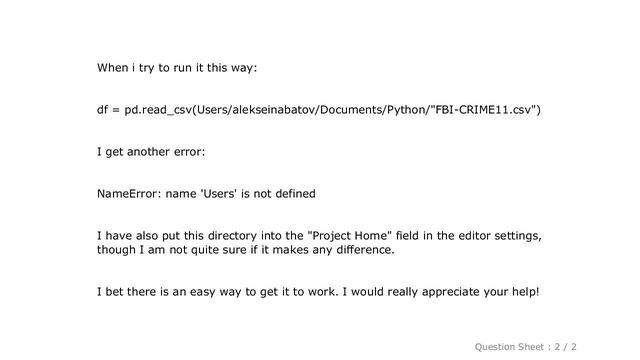 Pandas : "CSV file does not exist" for a filename with embedded quotes смотреть онлайн