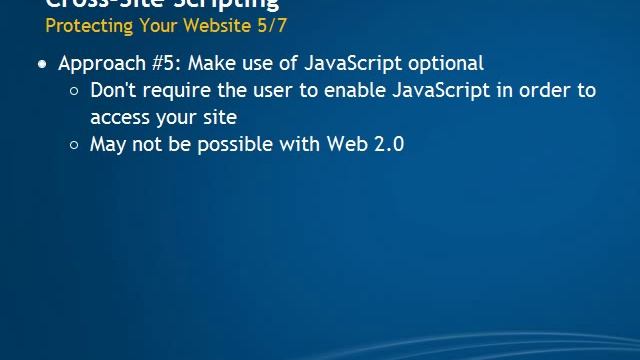 Cross-Site Scripting (XSS) Protection Against XSS смотреть онлайн