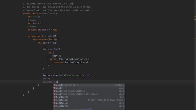 Odd Even Thread | WAIT and NOTIFY | JAVA | Thread смотреть онлайн
