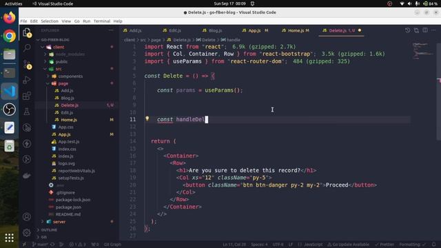 Go Fiber | React and Go Fiber | Full Stack Golang Project | Part 15 | Grow Your Skill смотреть онлайн