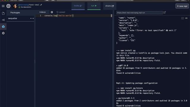 REPL.it - add dependencies смотреть онлайн