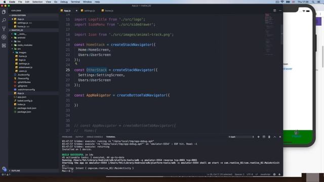 29 Combining navigation types || React native for beginner to advance full course смотреть онлайн