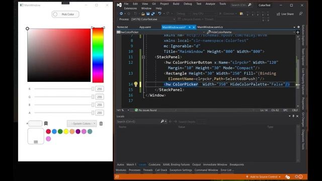 ColorPicker Dialog WPF смотреть онлайн