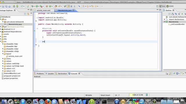 A Hello World In Android- using android development bundle смотреть онлайн