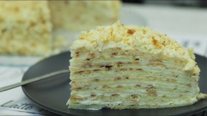 Торт на сковороде. Практически наполеон. Торт без духовки и миксера