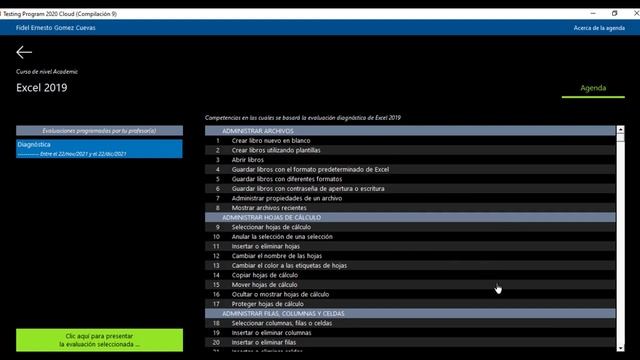 Temas a Desarrollar con Testing Program (Excel 2019) смотреть онлайн