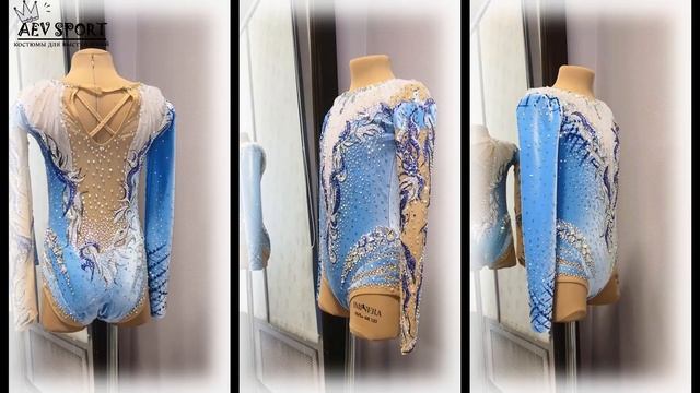 Купальник для художественной гимнастики "Шёпот неба" смотреть онлайн