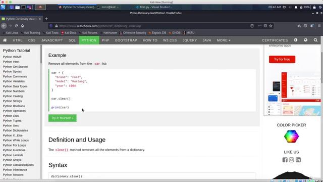 6.21. Dictionary Methods смотреть онлайн