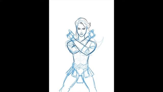 Wonder Woman Inktober Sketch 2018 using ProCreate смотреть онлайн
