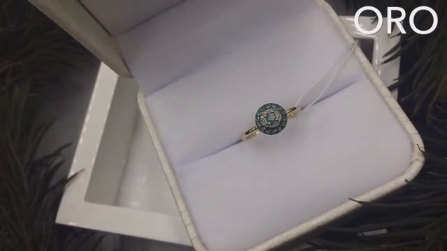 Элегантное золотое кольцо с изумрудами и бриллиантами смотреть онлайн