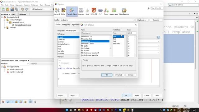Change Font Size / Font Class / Font Style in NetBeans IDE. смотреть онлайн