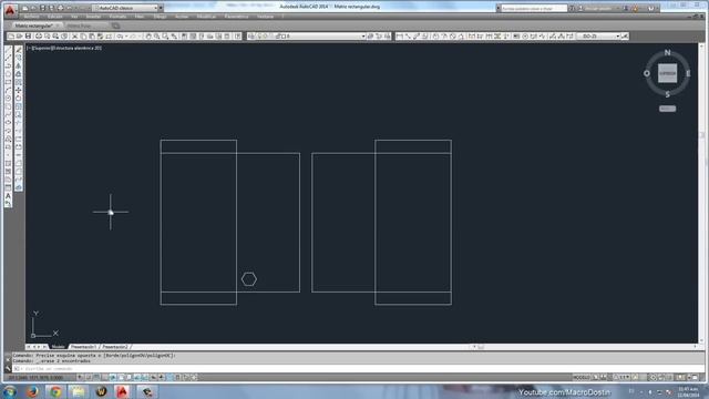 Curso Autocad 2D - Capitulo 6, Matriz rectangular y Polar (Array) смотреть онлайн