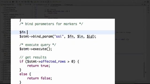 PHP mySQL DAO example updateItem method смотреть онлайн