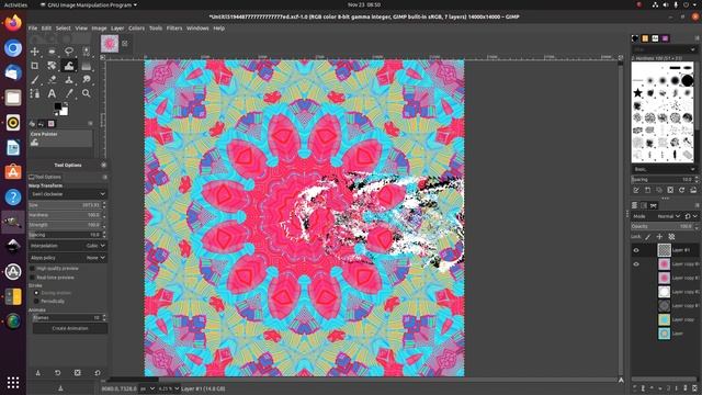 Pattern Art Creation Using GIMP In Ubuntu Linux Session 019 смотреть онлайн