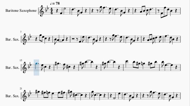 Baritone Sax Sheet Music: How to play Somewhere (Westside Story) by Leonard Bernstein смотреть онлайн