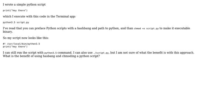 benefit of chmod-ing Python script on mac смотреть онлайн