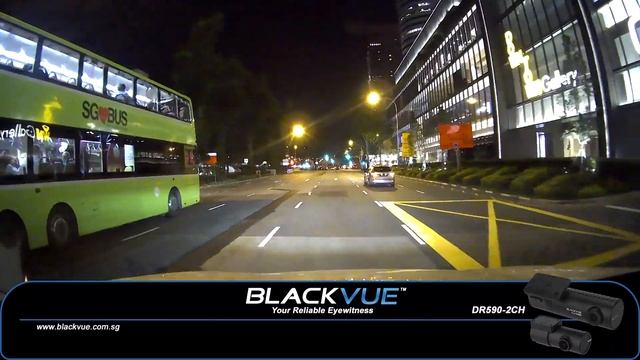 BlackVue DR590-2CH | DR590W-2CH (Night Footage | Front cam | City Drive) смотреть онлайн