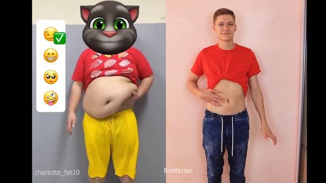 Funniest Talking Angela - Repeat after Fat Tummy Emoji Dance смотреть онлайн