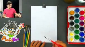 Рисуем ЦВЕТЫ ? РыбаКит папа рисует