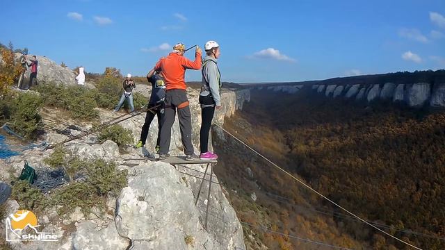 Оксана Змеиное Ущелье Роупджампинг в Крыму с командой Скайлайн смотреть онлайн