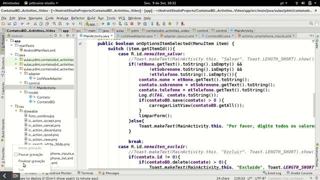 Módulo1/Aula6. Operação UPDATE: alterando um registro do sqlite. смотреть онлайн