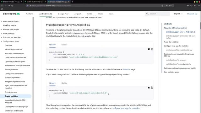Flutter D8 : Cannot fit requested classes in a single dex file (methods:65536) FİX смотреть онлайн