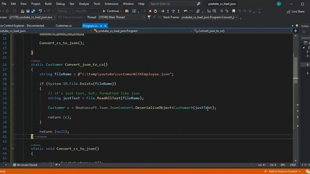 How to convert c# object to json, and json to c# object. Read and write C# Object/Json. смотреть онлайн