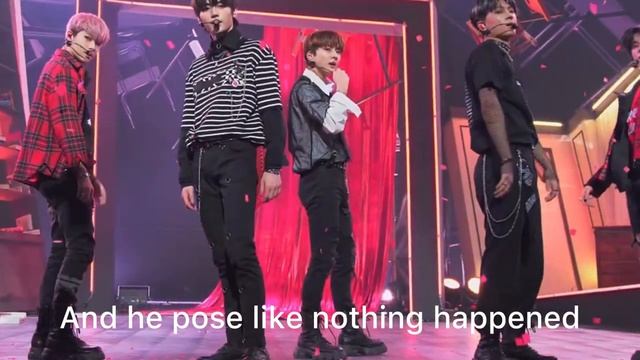 Jungwon stage accident during Enhypens Drunk-Dazed performance