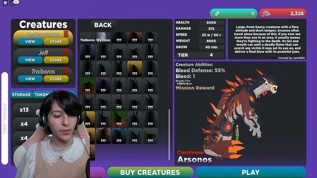 ARSONOS Volcano Eruption SECRET Mission Creature MILITURA Roblox CREATURES OF SONARIA смотреть онлайн