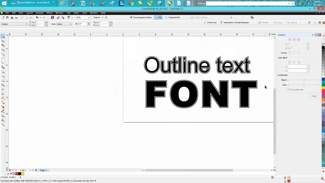 Corel Draw Tips & Tricks Outline around a Font смотреть онлайн
