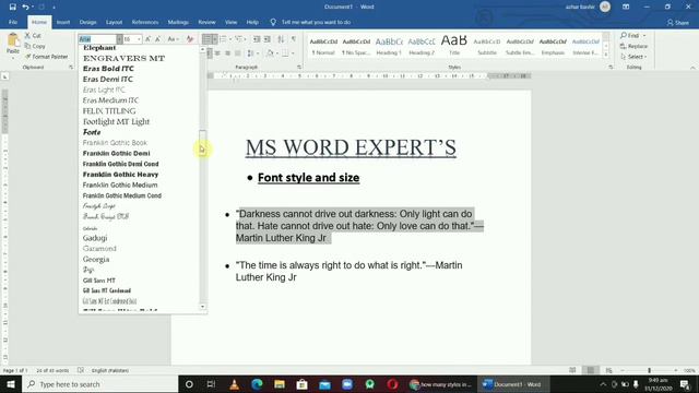 #MSWORD #tutorials #Aswad How to manage font size and style in Ms-word|Aswad Bashir| смотреть онлайн