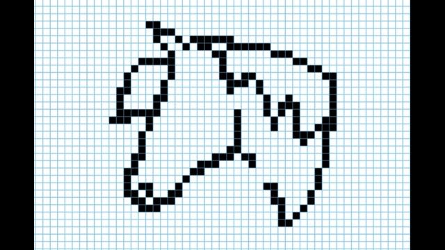 Как нарисовать Голову лошади по клеточкам смотреть онлайн