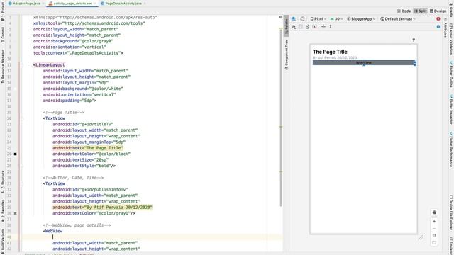 Blogger API | 07 Page Details | Android Studio | Java смотреть онлайн